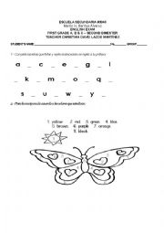 English Worksheet: Examen