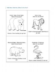 English Worksheet: Polar Bear, Polar Bear, What Do You Hear? 