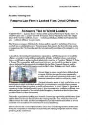 English for Finance: Panamas Offshore Accounts