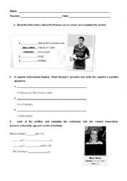 English Worksheet: Profile: personal information, age, country and nationality
