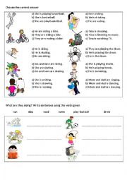 English Worksheet: Present continuous