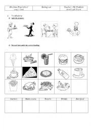 English Worksheet: Eating out
