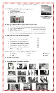 English Worksheet: Paperman