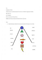 English Worksheet: colours and shapes