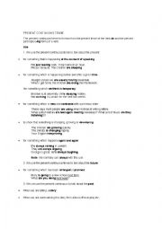 English Worksheet: Present continuous theory