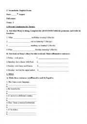 English Worksheet: Present continuous for future