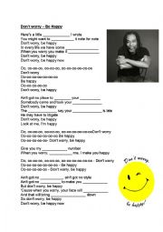 English Worksheet: dont worry be happy