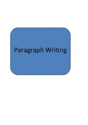 English Worksheet: Writing paragraphs
