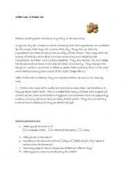 English Worksheet: baker job description
