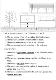 English Worksheet: A 4 page worksheet to practice was, wasnt, were and werent