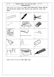 English Worksheet: 3rd hour activity : Lets visit Alys school (Module5:lesson1)