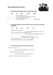 English Worksheet: kEANE-sOMEWHERE ONLY WE KNOW