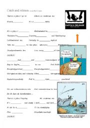 English Worksheet: Catch & release. Song