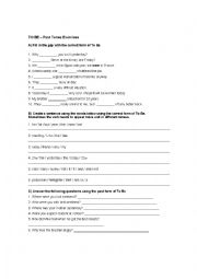 English Worksheet: To Be - Past Simple exercises