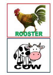 English Worksheet: ANIMALS FLASHCARDS