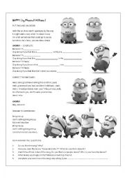 English Worksheet: Happy by Pharrell Williams