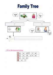 English Worksheet: Family tree