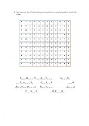 English Worksheet: Public Places Puzzle