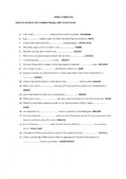 English Worksheet: Word formation