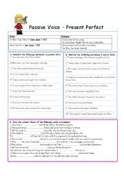 English Worksheet: Passive voice - present perfect