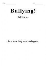 English Worksheet: Bullying 