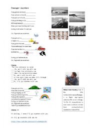 English Worksheet: Passenger - Anywhere