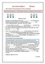 English Worksheet: lets review 