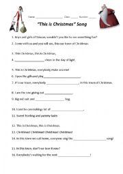 English Worksheet: The Nightmare Before Christmas: This is CHRISTMAS song