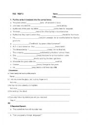 English Worksheet: REVISION B2