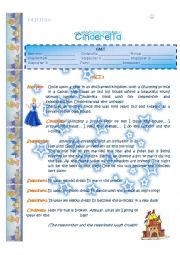 English Worksheet: Fun in class: Cinderella playscript