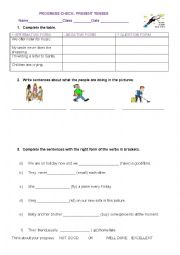 English Worksheet: Present tenses practice