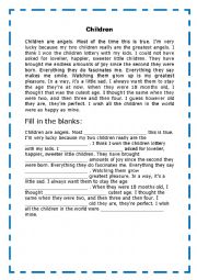 English Worksheet: Reading