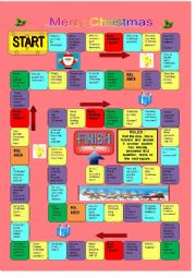 English Worksheet: Ultimate Christmas Board Game