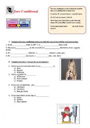 English Worksheet: ZERO CONDITIONAL 