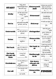 English Worksheet: Phrasal Verb Dominoes (Get)
