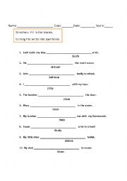 Simple past tense | Low level |