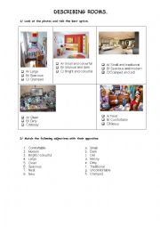 English Worksheet: Describing rooms