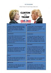English Worksheet: US election on the issues