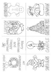 English Worksheet: Christmas mini book