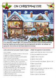 English Worksheet: On Christmas Eve