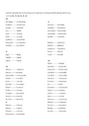 adjectives with negative maker prefixes