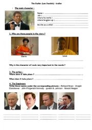 English Worksheet: the Butler trailer