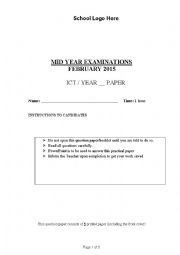 ICT Worksheet Elementary Level