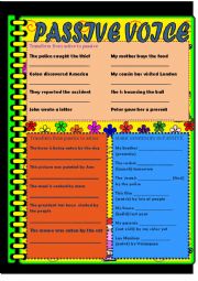 English Worksheet: PASSIVE VOICE