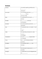 English Worksheet: Vocab Im a star get me out of here