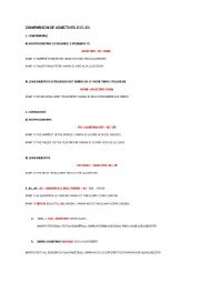 English Worksheet: COMPARISON OF ADJECTIVES