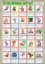English Worksheet: Question Tags Christmas Revision 2