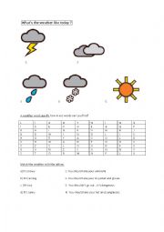 English Worksheet: Whats the  weather like ? 