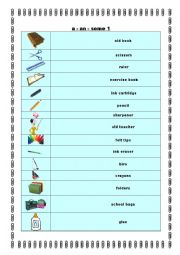 a - an - some - Worksheet 1 fill in exercise