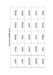 Vowel Diagraph Connect Four